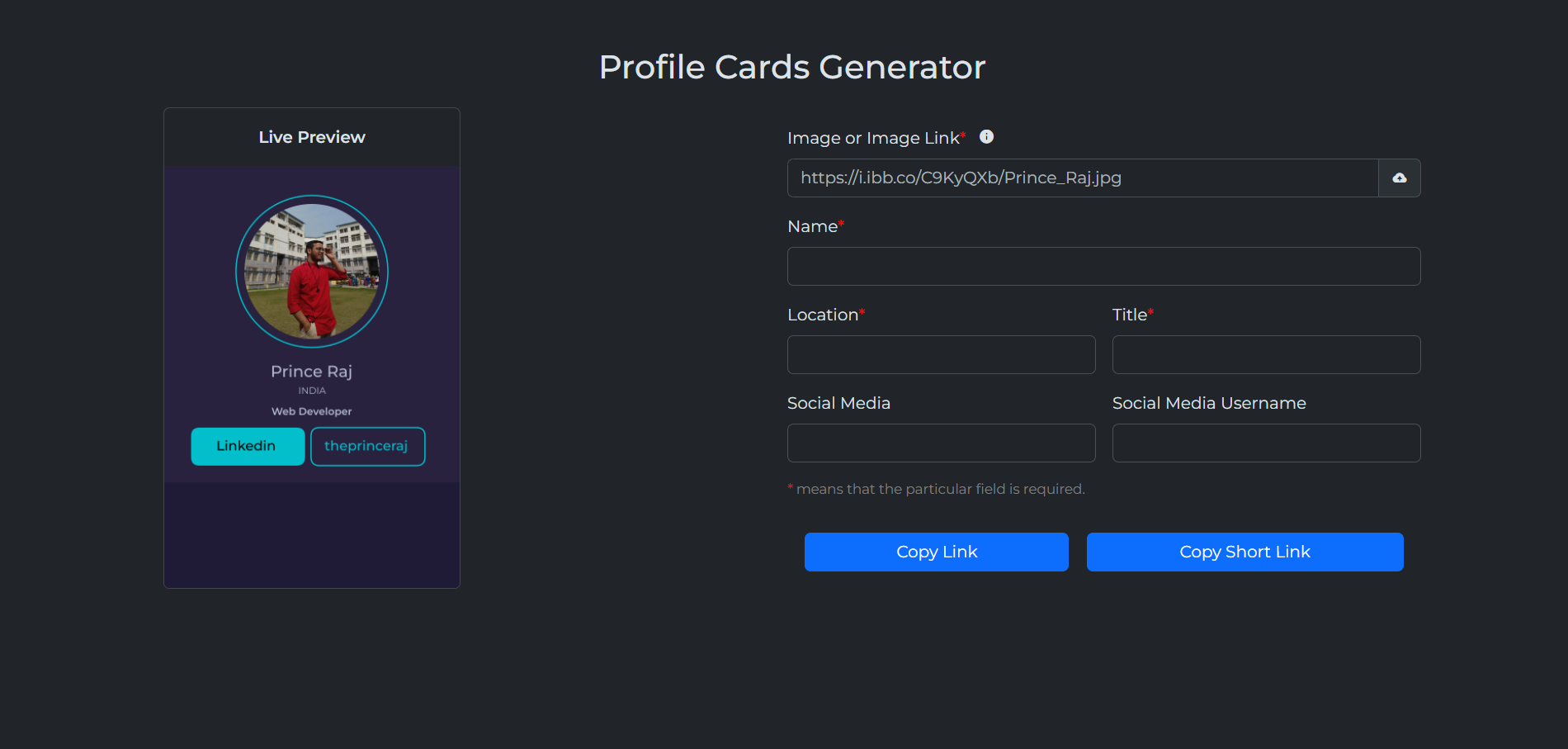 Dynamic Profile Cards